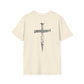 T-Shirt — 'Get Down' Cross & Nail Graphic