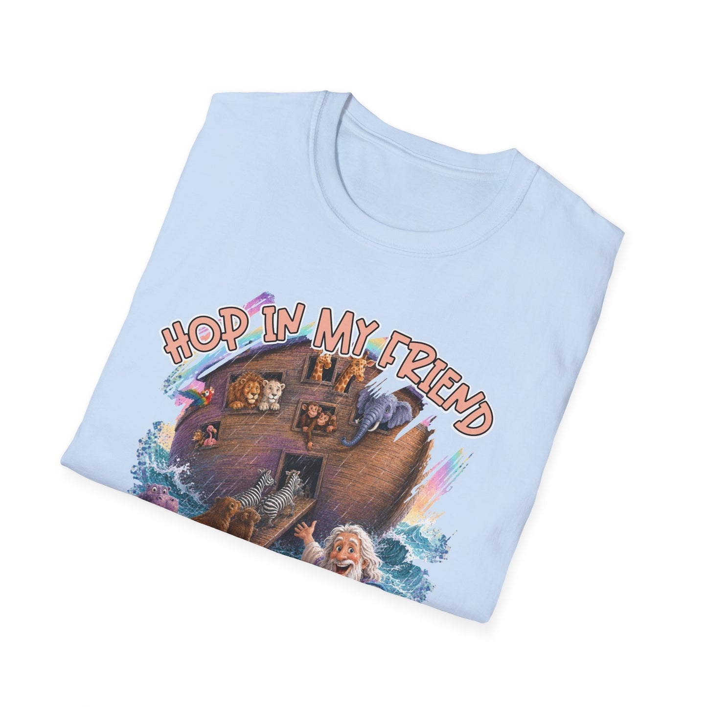 GILDAN - Hop In My Friend T-Shirt — Cute Noah’s Ark Animal Graphic Tee