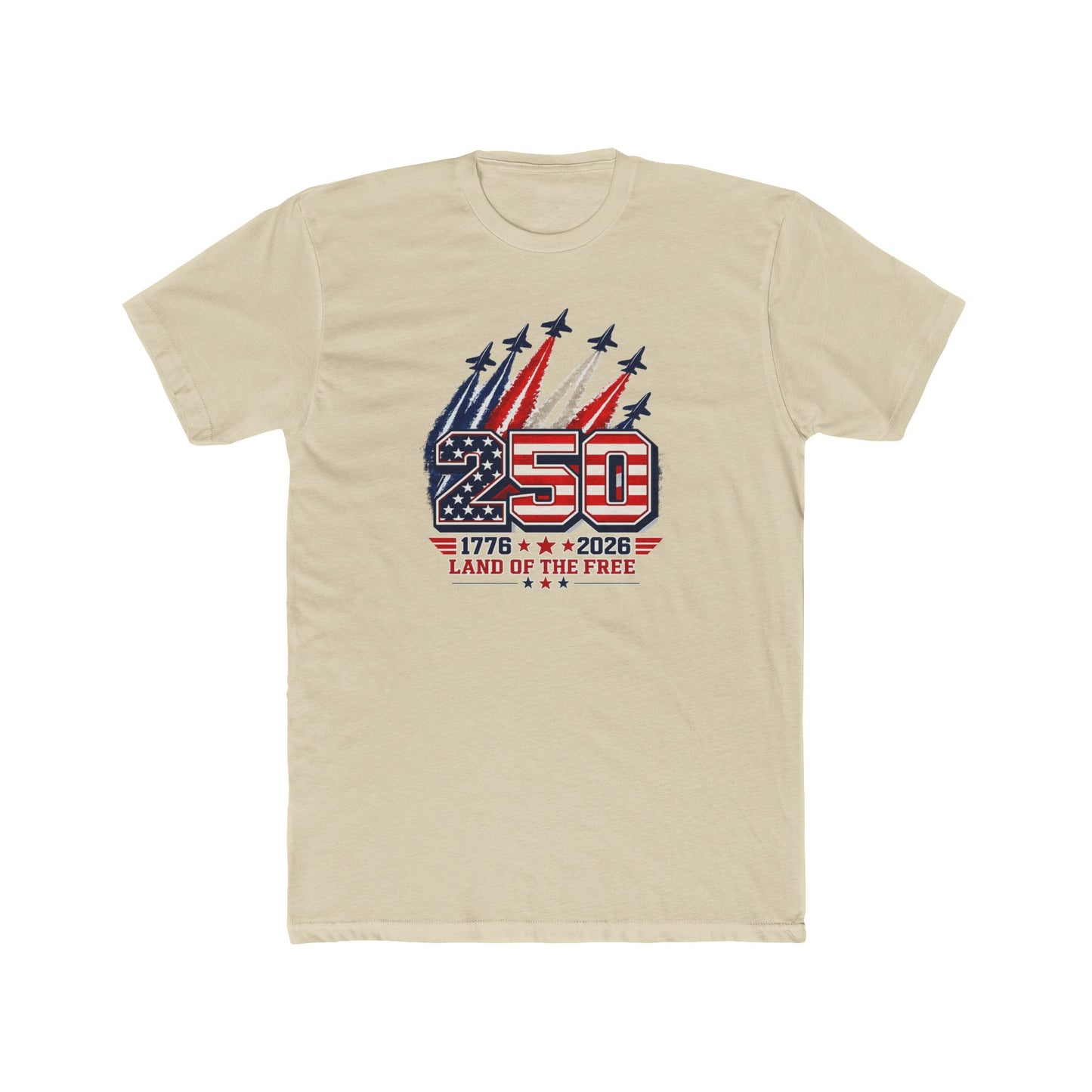250th Anniversary USA Tee – "250 Land of the Free" Patriotic 1776–2026 Celebration T-Shirt