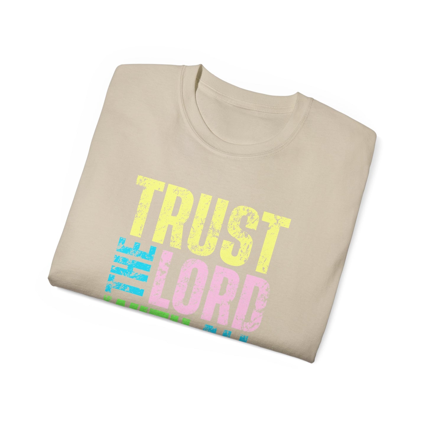 Christian T-Shirt - "Trust the Lord With All Your Heart" Colorful Faith Tee