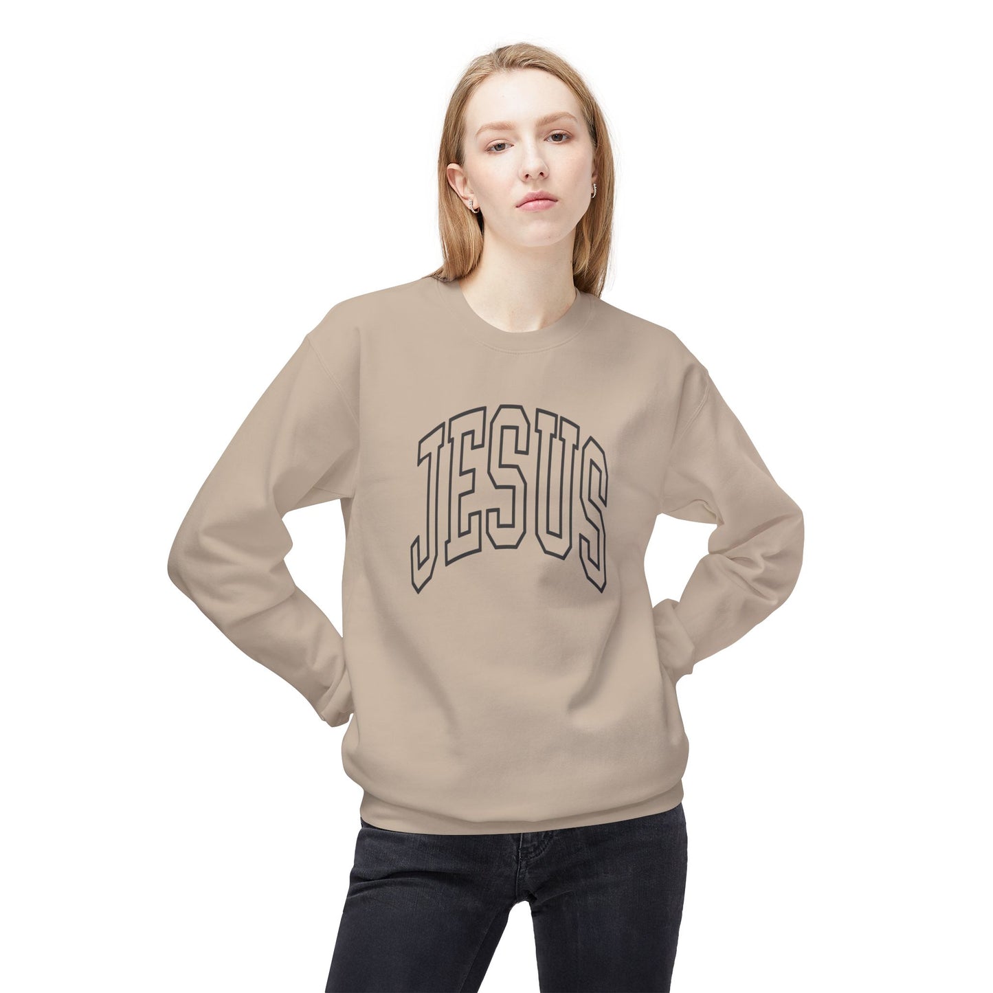 Jesus Arch Logo Sweatshirt — Christian Crewneck Pullover