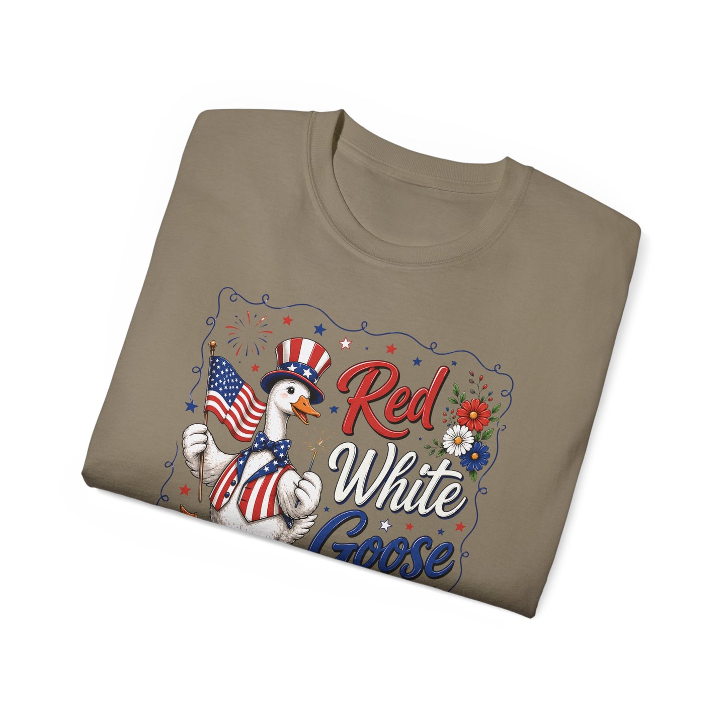 Patriotic "Red White Goose" Tee