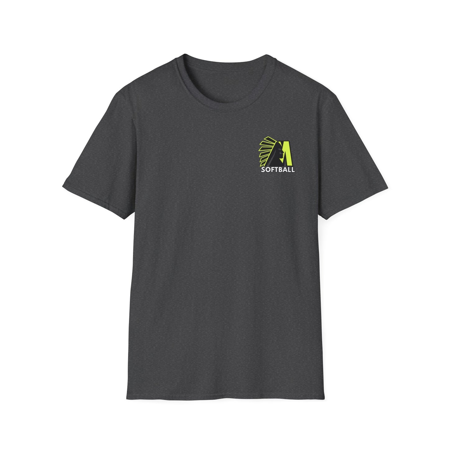 ** PERSONALIZE IT ** Customized Softball Player Backprint T-Shirt With Front Team Logo
