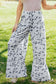 Multicolour Camo Print Wide Leg Casual Pants