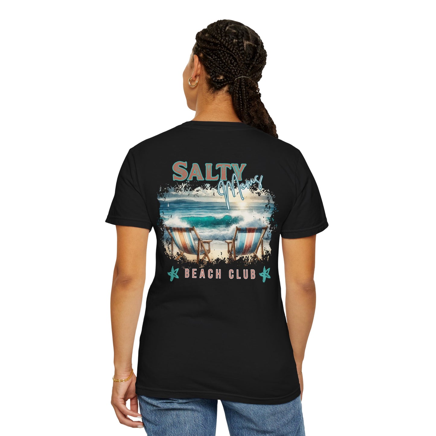 COMFORT COLORS - Salty Vibes Beach Club T-Shirt — 'Salty Memory' Coastal Graphic Tee