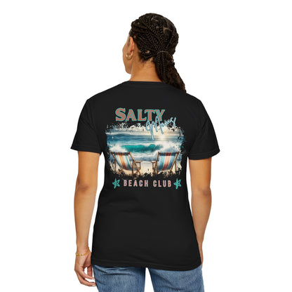 COMFORT COLORS - Salty Vibes Beach Club T-Shirt — 'Salty Memory' Coastal Graphic Tee