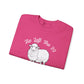 HE LEFT THE 99 WHITE FONT ADULT SWEATSHIRT