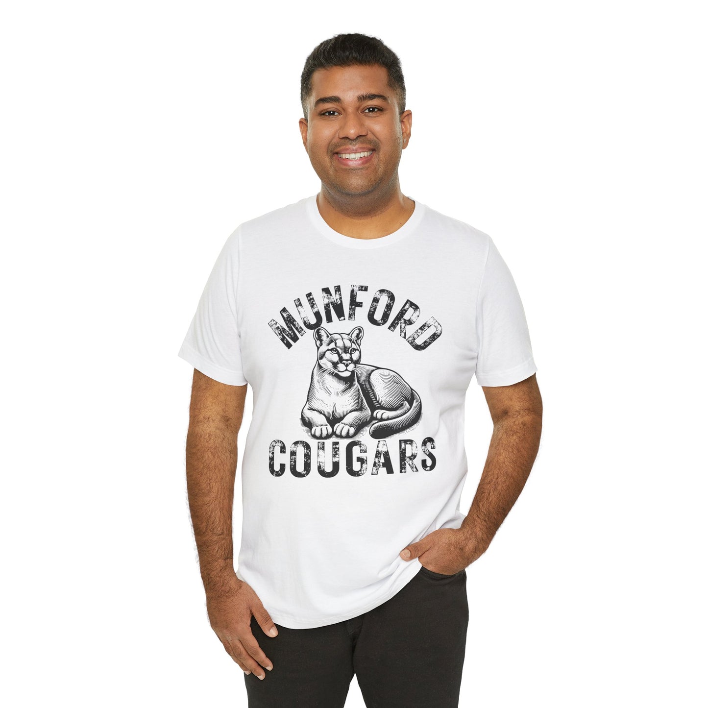 BELLA CANVAS - Munford Cougars T-Shirt — Vintage Cougar Mascot School Spirit Tee