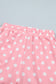 Green Polka Dot Oversized Top Drawstring Short Set