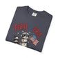 Feral But Free Since 1776 T-Shirt — Cute Raccoon American Flag Patriotic Tee