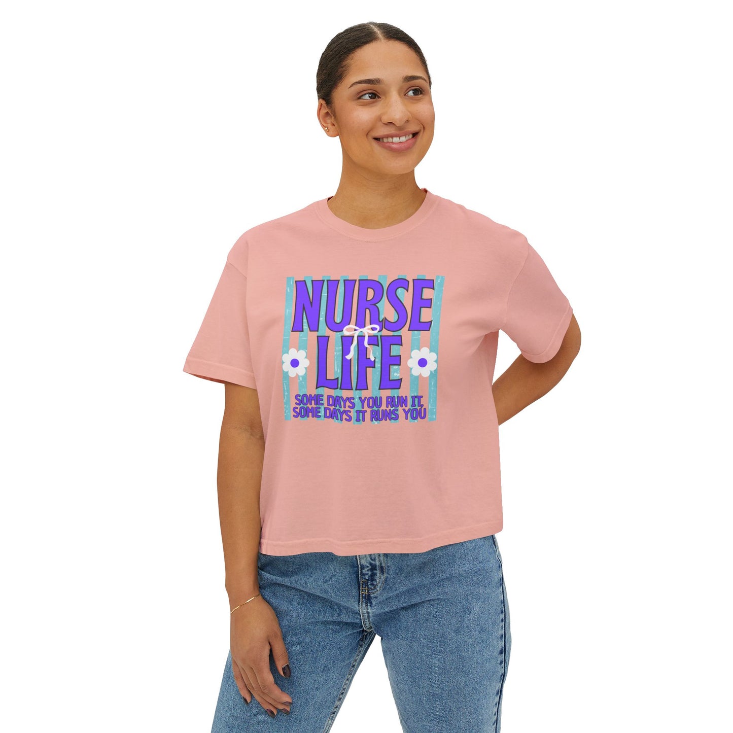 COMFORT COLORS CROP TOP - Nurse Life Boxy Tee — "Some Days You Win..." Inspirational Nurse T-Shirt