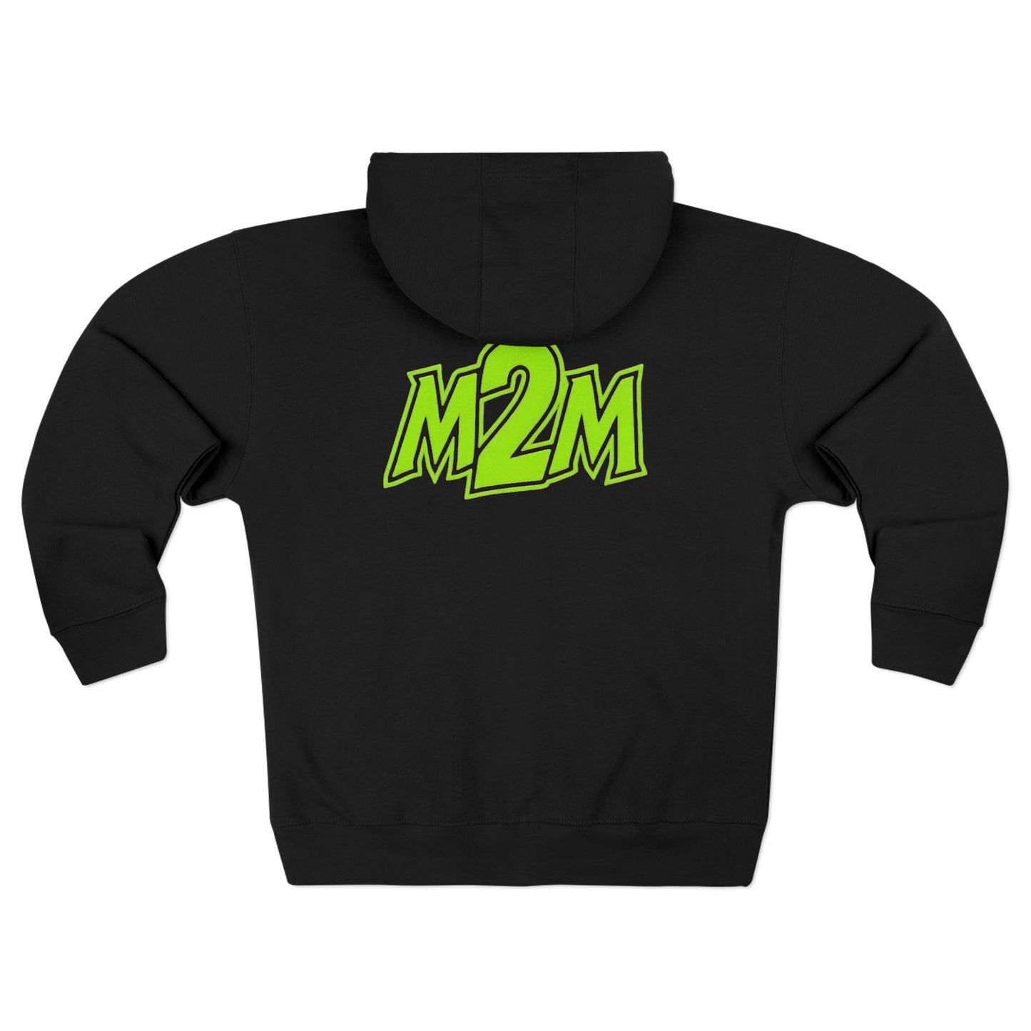 *** SPECIAL ORDER - JENNIFER KEITH - *** M2M Neon Logo Zip Hoodie — White Graphic Zip-Up Hoodie