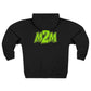 *** SPECIAL ORDER - JENNIFER KEITH - *** M2M Neon Logo Zip Hoodie — White Graphic Zip-Up Hoodie