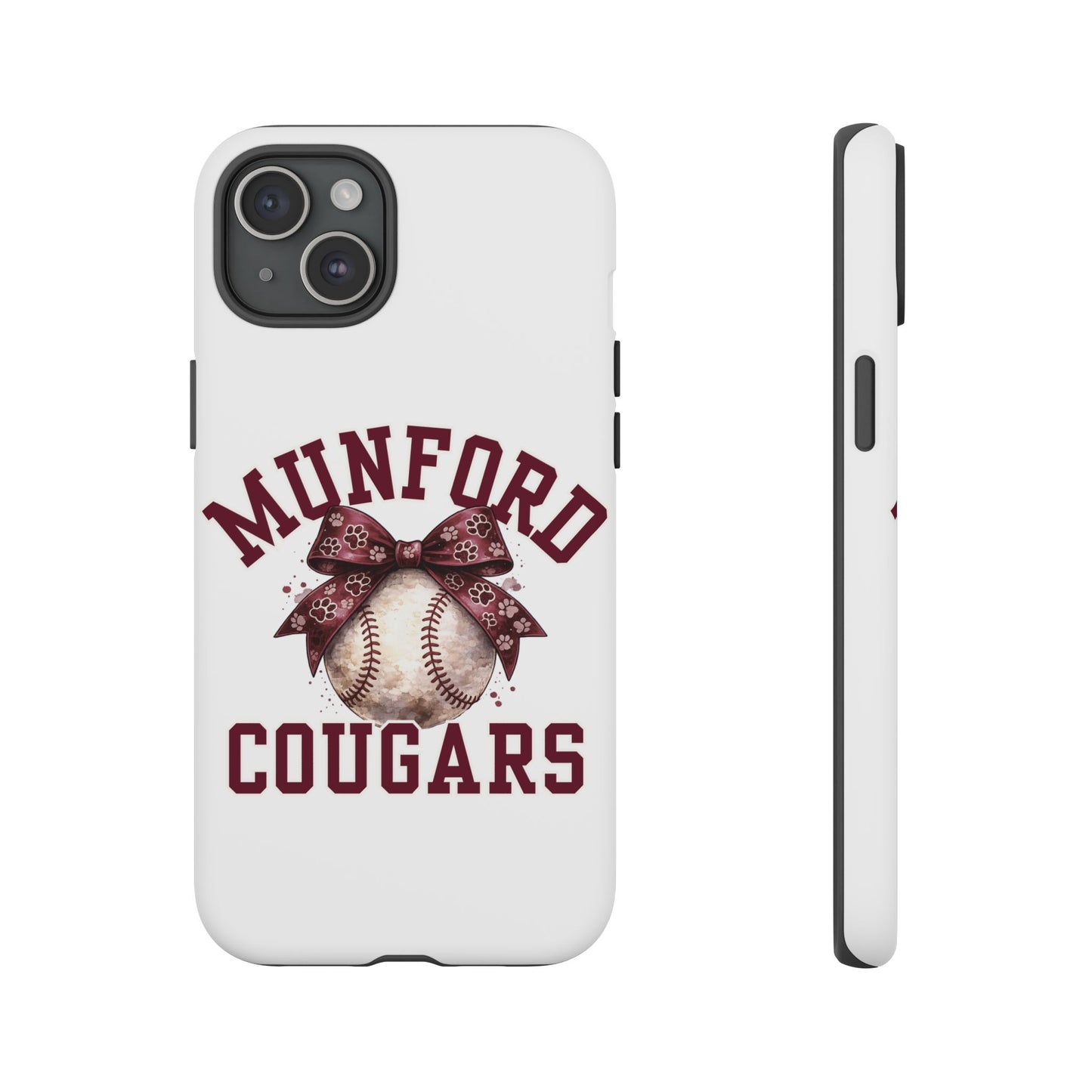 *** NEED TO PERSONALIZE THIS ? - DO NOT PURCHASE THIS ITEM - EMAIL ME @REFININGFAITHCOMPANY@GMAIL.COM - Munford Cougars Baseball Phone Case - Tough Cases Sports Team Phone Cover