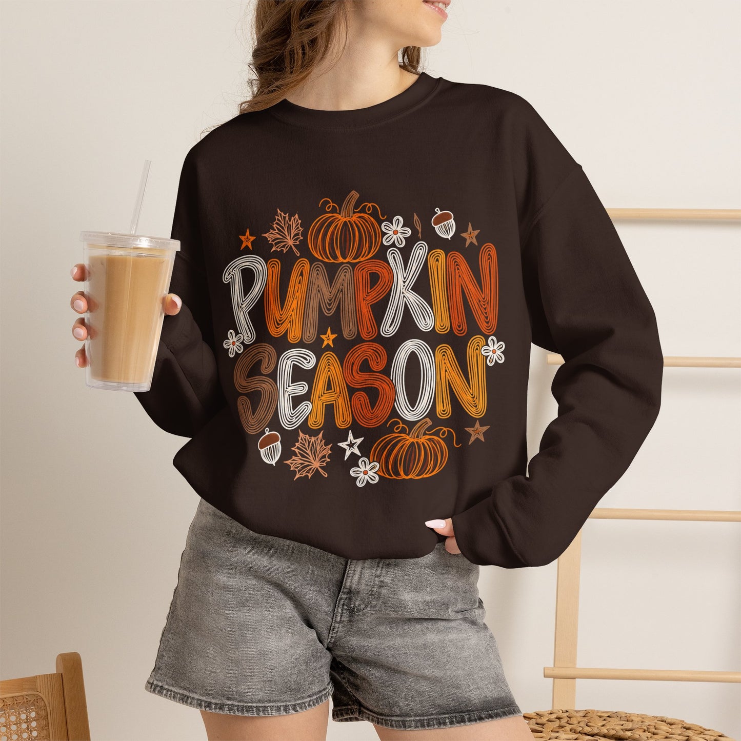 GILDAN - Pumpkin Season Fall Crewneck Sweatshirt