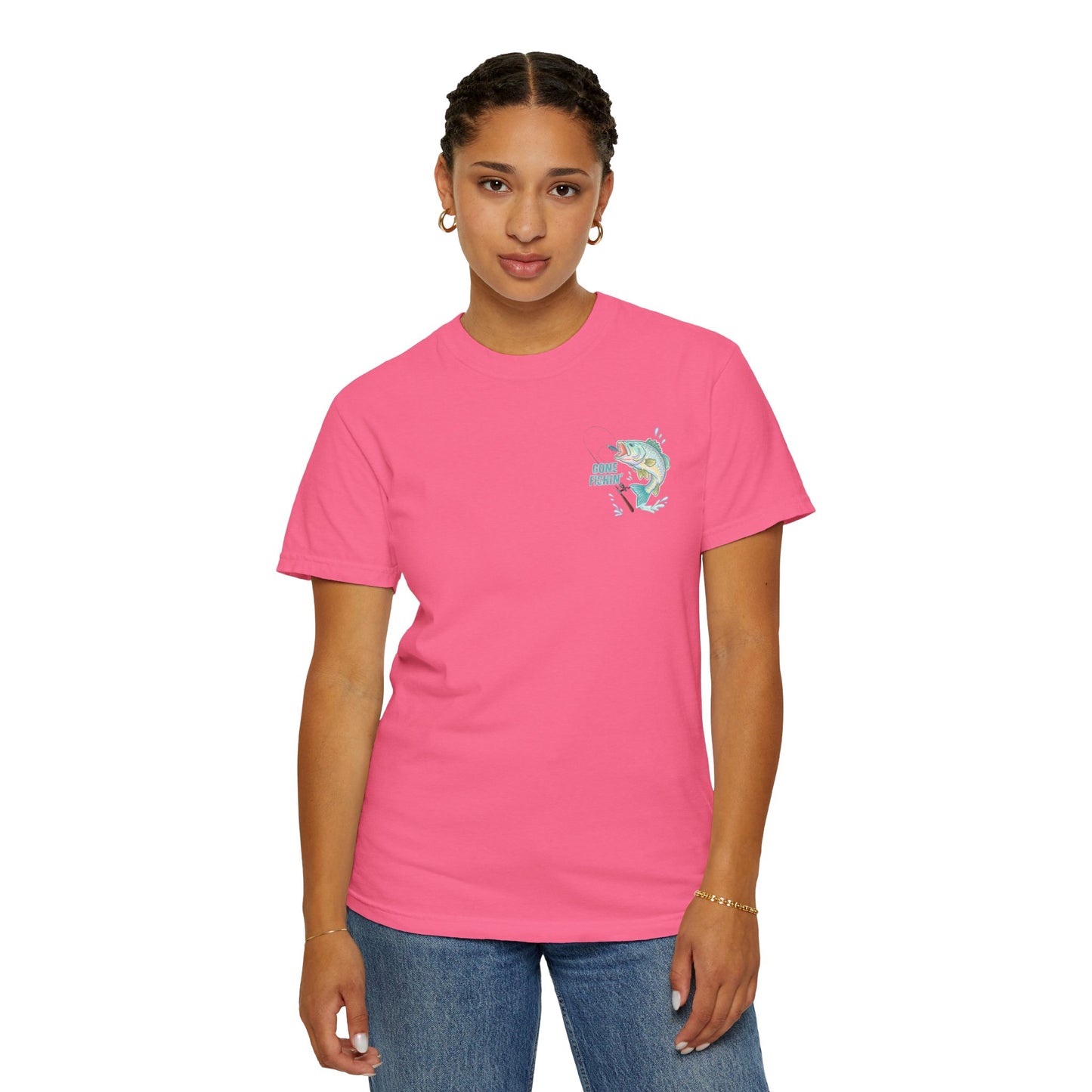 COMFORT COLORS - Surf Wave Heart T-Shirt — Retro Beach Graphic "Good Vibes" Pocket Tee