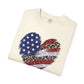 COMFORT COLORS - Patriotic Leopard Flag Heart T-Shirt — American Flag Heart Graphic Tee
