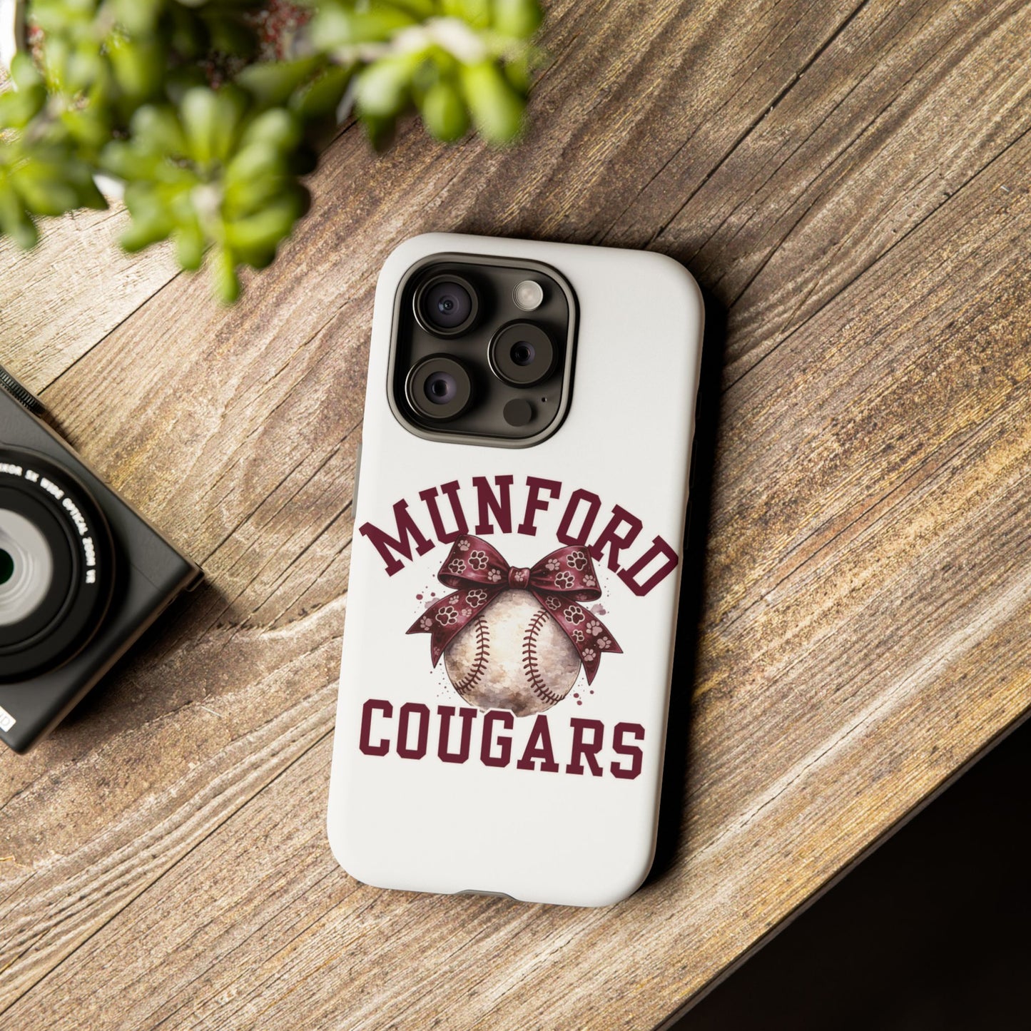 *** NEED TO PERSONALIZE THIS ? - DO NOT PURCHASE THIS ITEM - EMAIL ME @REFININGFAITHCOMPANY@GMAIL.COM - Munford Cougars Baseball Phone Case - Tough Cases Sports Team Phone Cover