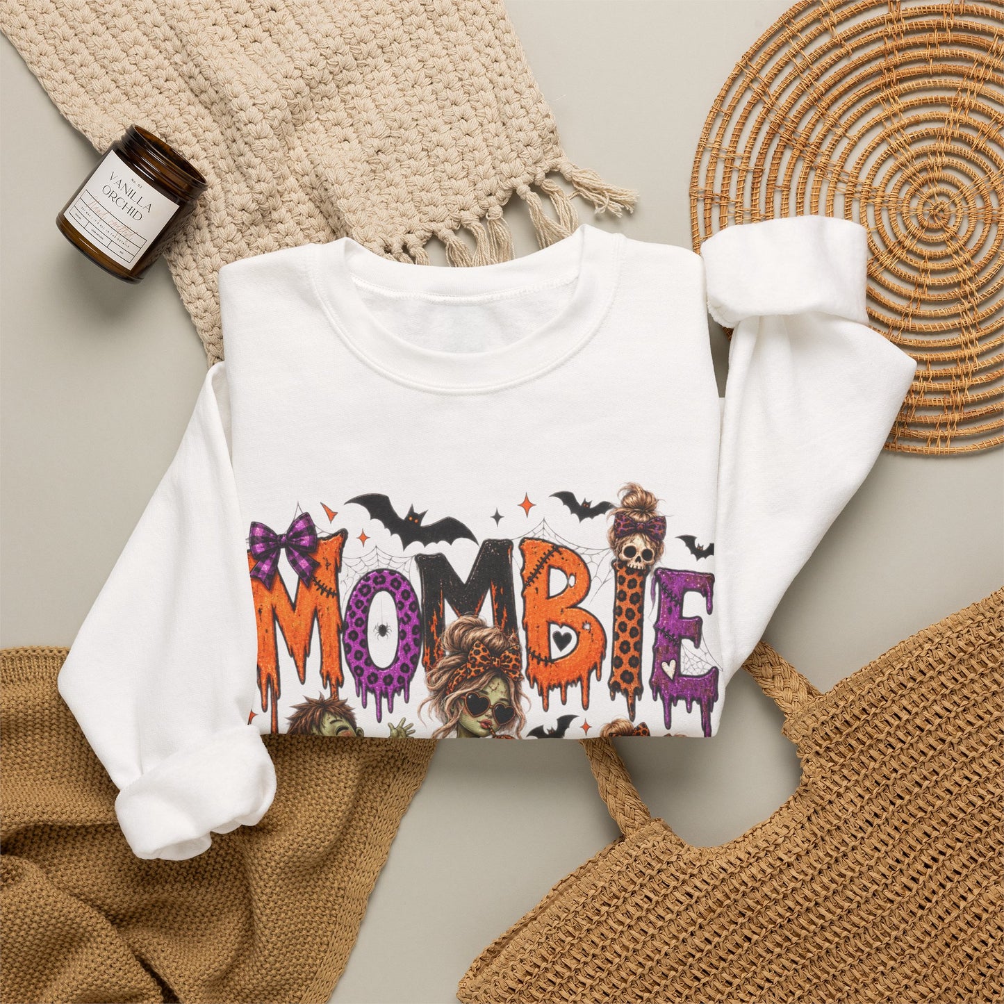 GILDAN - Mombie Halloween Sweatshirt — "Mombie" Zombie Mom Graphic Crewneck