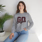 Crewneck Sweatshirt — "Go Cougars" Leopard Varsity School Spirit
