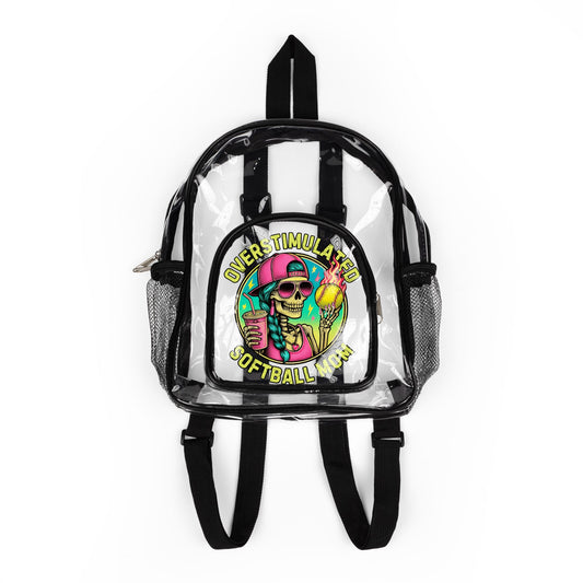 *** NEED TO PERSONALIZE WITH YOUR DESIGN ? - DO NOT PURCHASE THIS PRODUCT - EMAIL ME @REFININGFAITHCOMPANY.COM - Clear Stadium Backpack — Transparent Security Backpack with 'Warning' Graphic, Stadium...