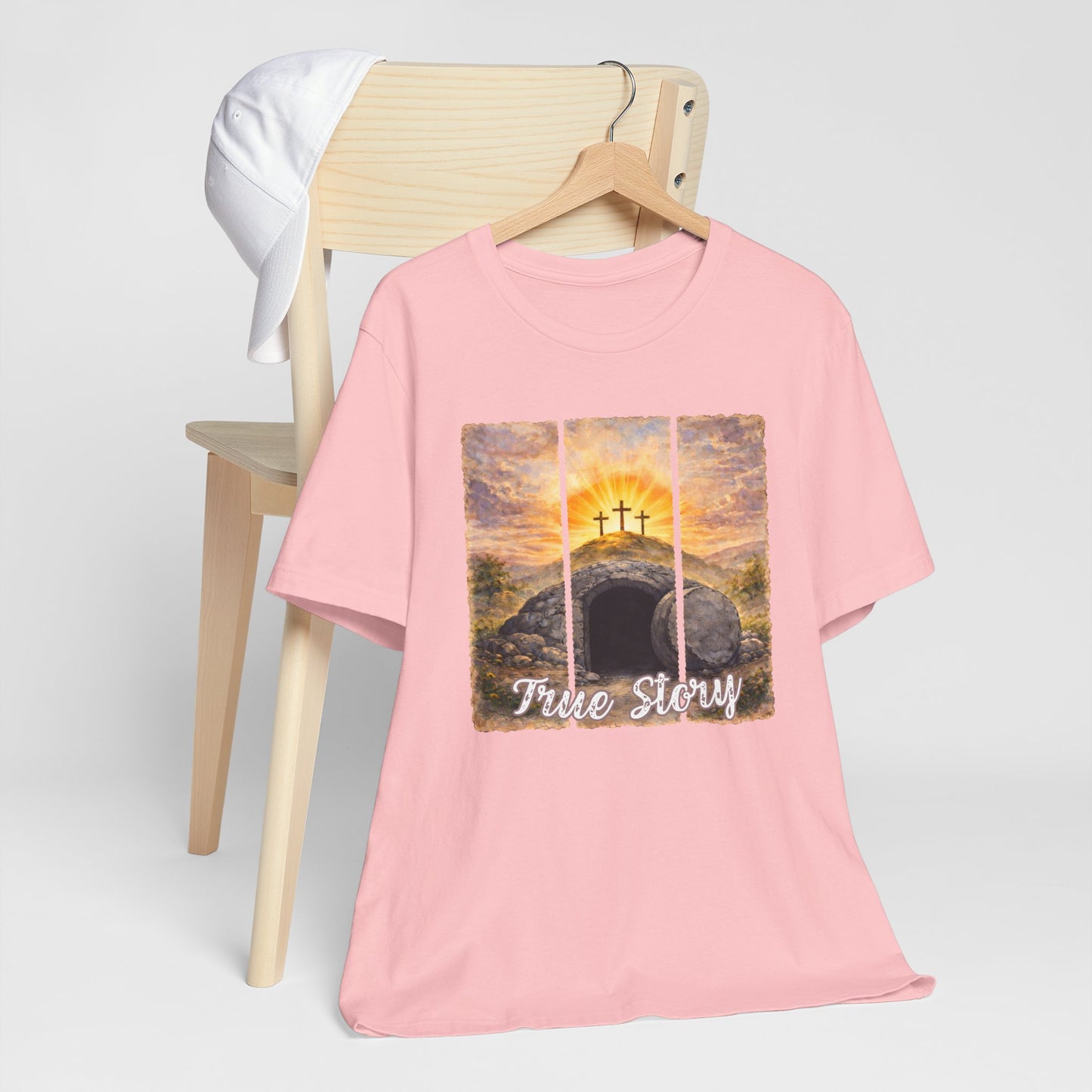 Bella Canvas- True Story Easter T-Shirt — Christian Crosses & Empty Tomb Graphic Tee