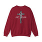 GILDAN - GET DOWN IN THE GOSPEL ADULT SWEATSHIRT GRAY CAMO CROSS