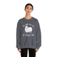 HE LEFT THE 99 WHITE FONT ADULT SWEATSHIRT