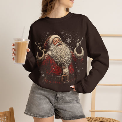 GILDAN - Vintage Santa Christmas Crewneck Sweatshirt