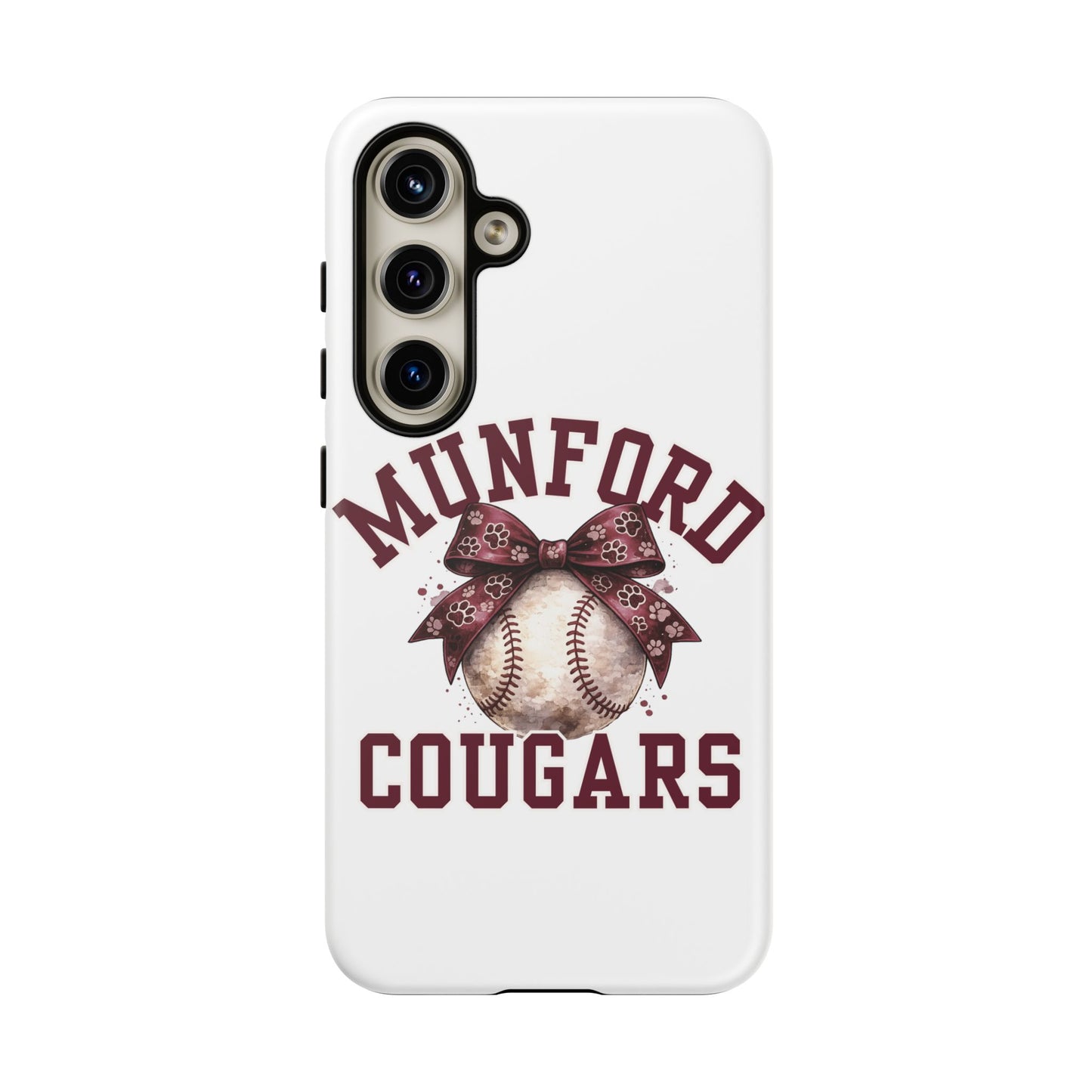 *** NEED TO PERSONALIZE THIS ? - DO NOT PURCHASE THIS ITEM - EMAIL ME @REFININGFAITHCOMPANY@GMAIL.COM - Munford Cougars Baseball Phone Case - Tough Cases Sports Team Phone Cover
