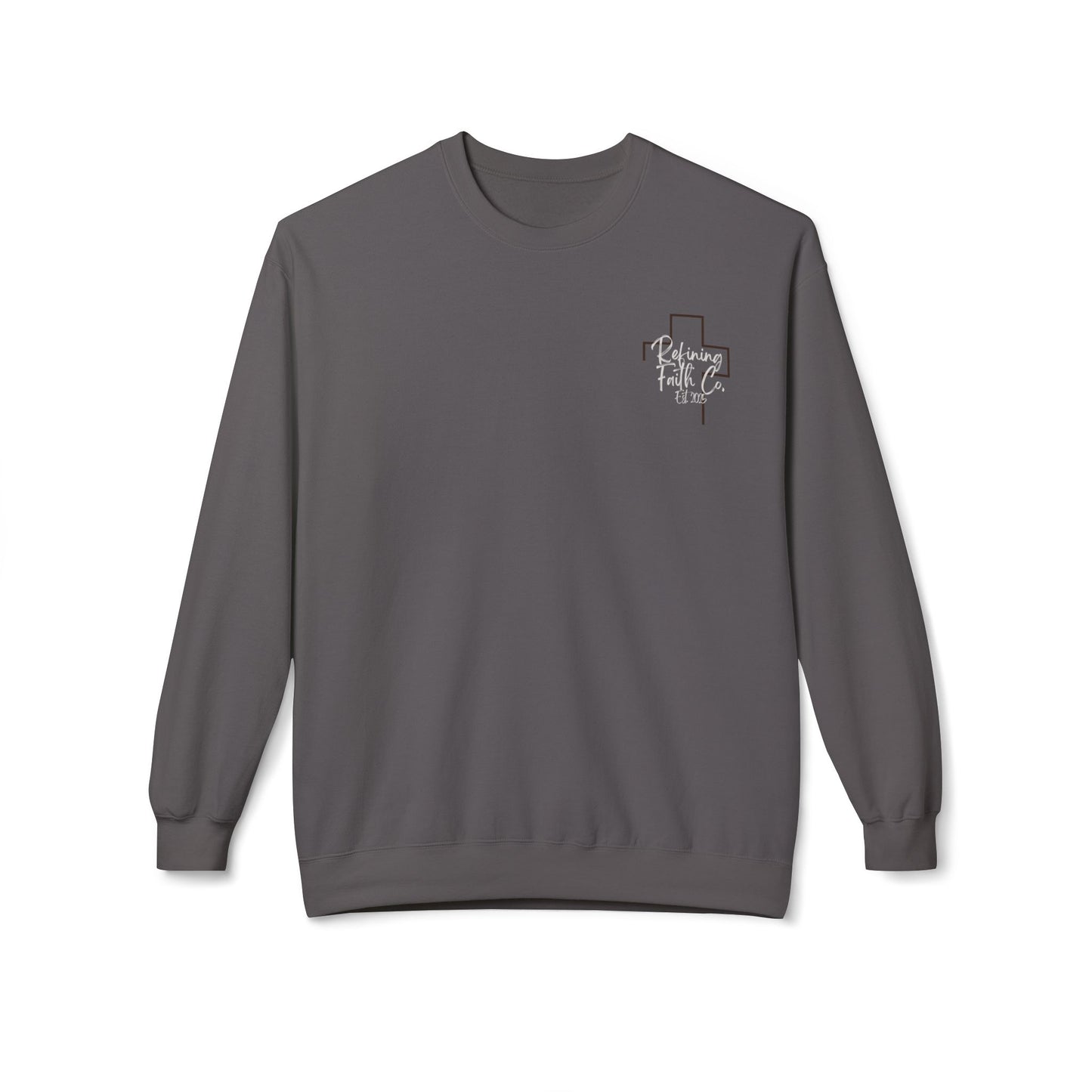 Christian Sweatshirt — Jesus Carrying Cross Crewneck (Faith Over Fear)
