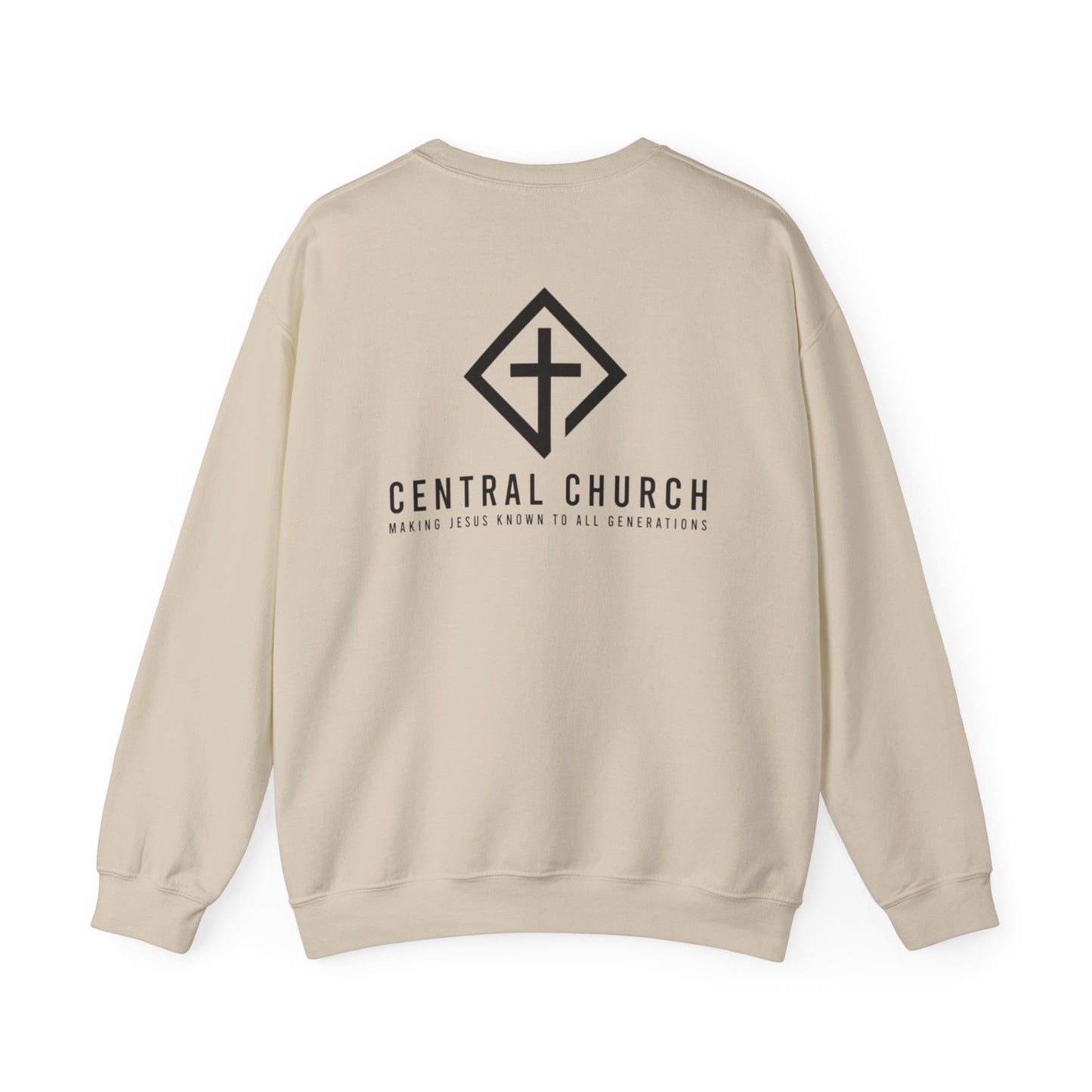 CENTRAL BAPTIST BLACK FONT ADULT SWEATSHIRT