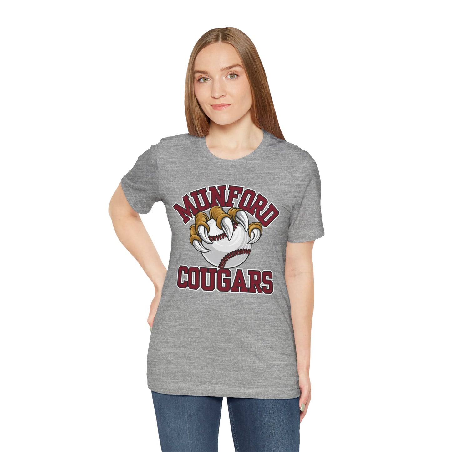 Munford Cougars Baseball T-Shirt — Claw & Ball School Spirit Tee