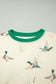 Beige Mallard Printed Colorblock Trim Short Set