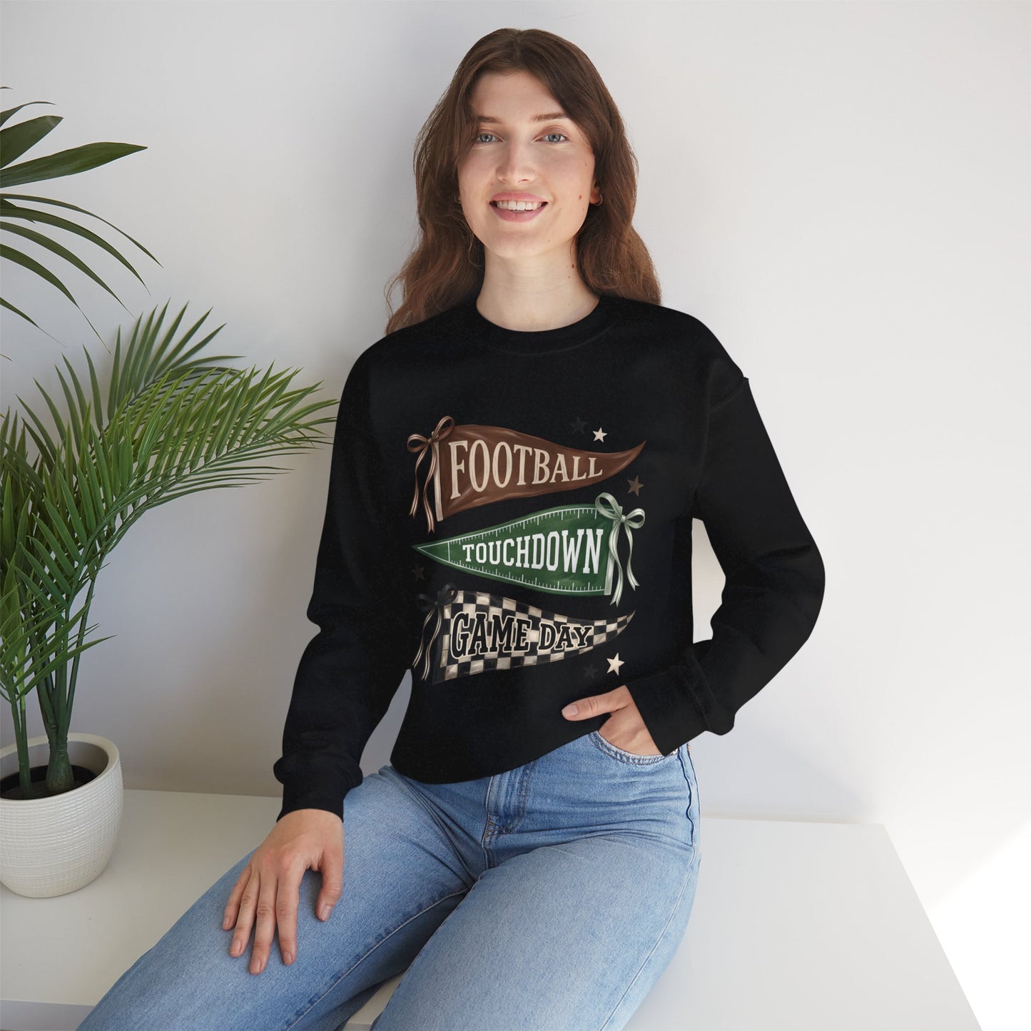 GILDAN - Football Touchdown Game Day Crewneck Sweatshirt