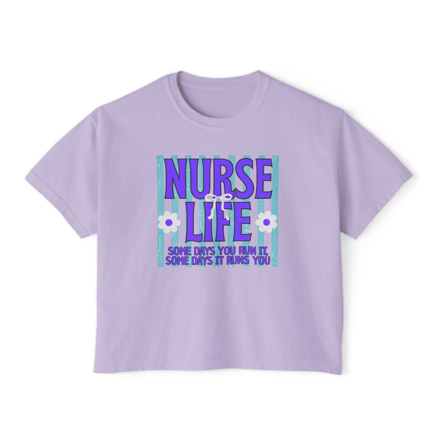 COMFORT COLORS CROP TOP - Nurse Life Boxy Tee — "Some Days You Win..." Inspirational Nurse T-Shirt
