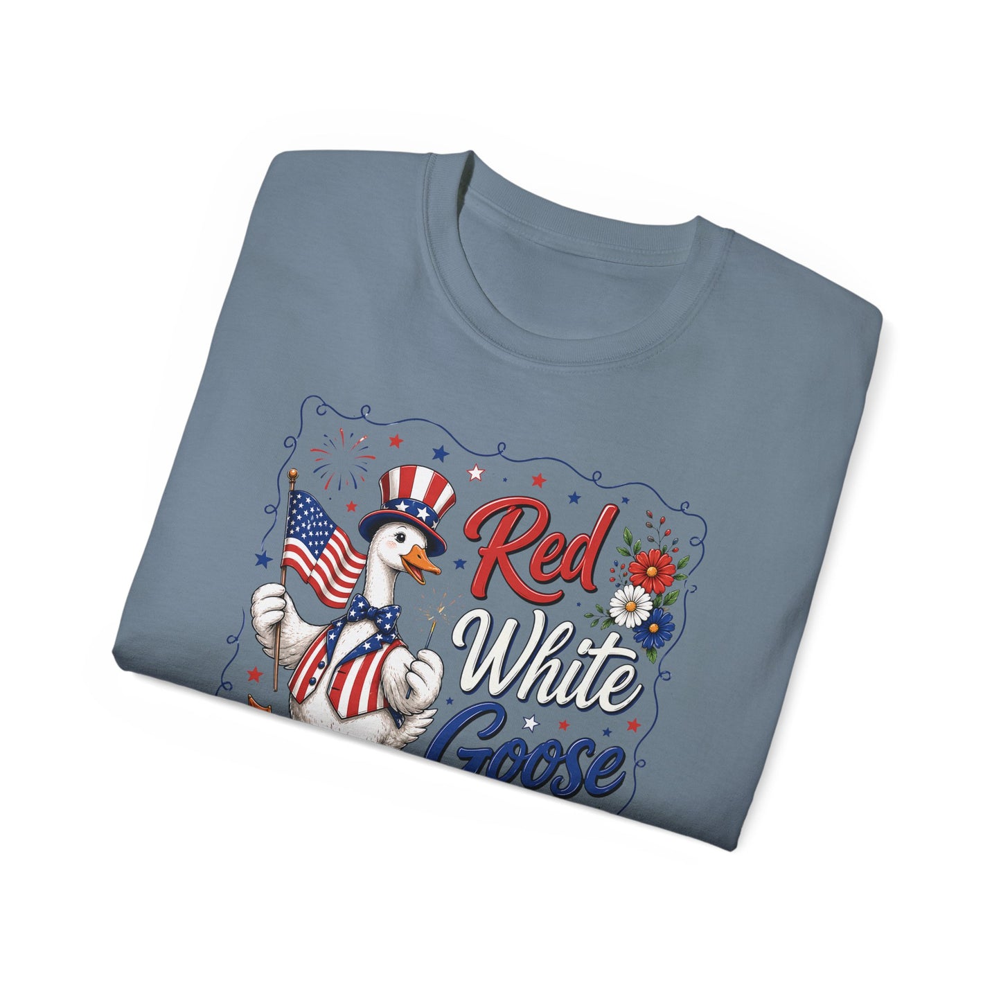 Patriotic "Red White Goose" Tee