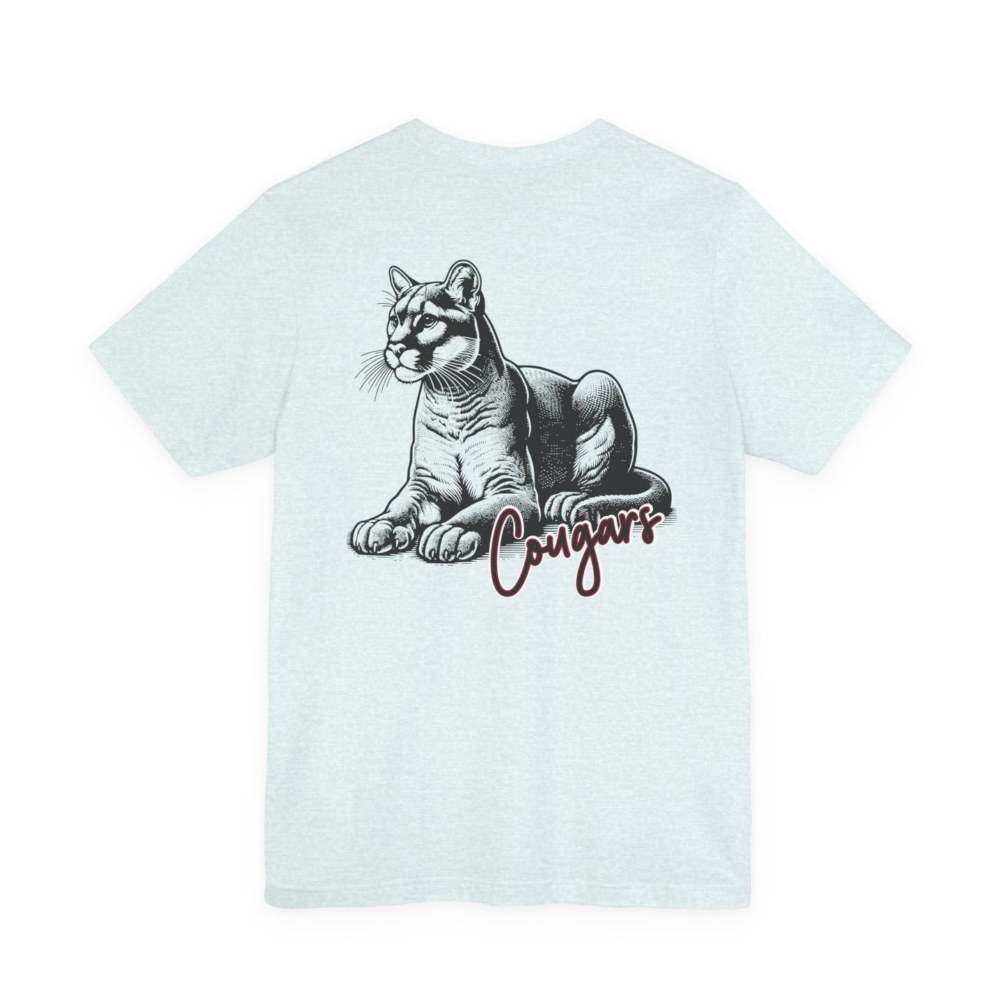 BELLA CANVAS - Cougars Vintage Mascot Tee — Retro Cougar Graphic Short Sleeve Shirt