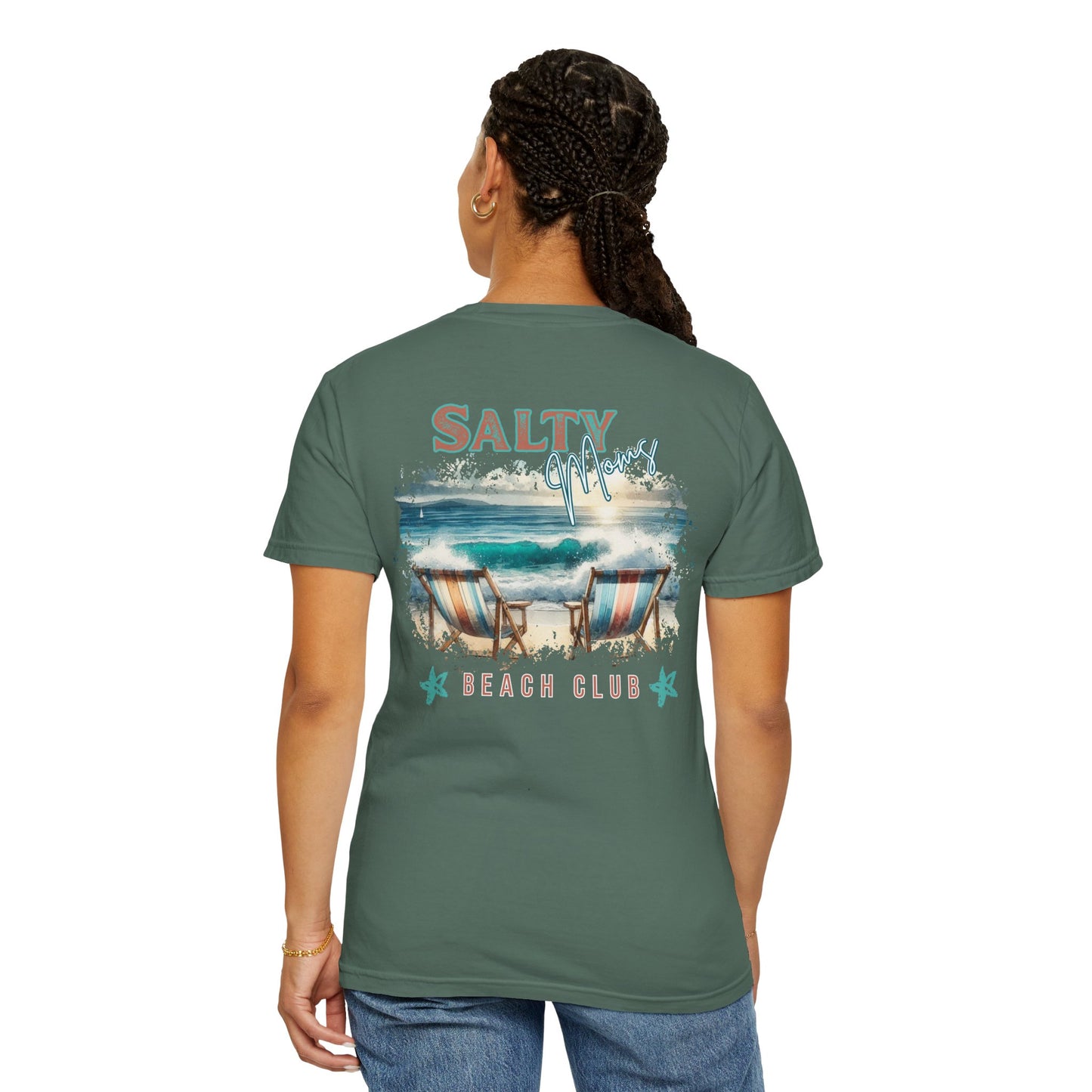 COMFORT COLORS - Salty Vibes Beach Club T-Shirt — 'Salty Memory' Coastal Graphic Tee