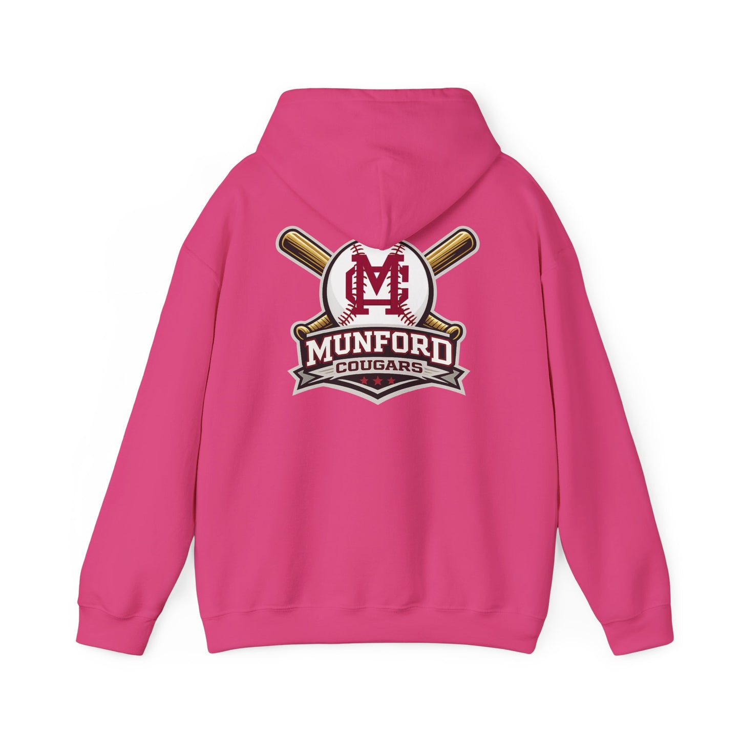 Munford Cougars Baseball Adult Hoodie | Munford M Logo Sweatshirt