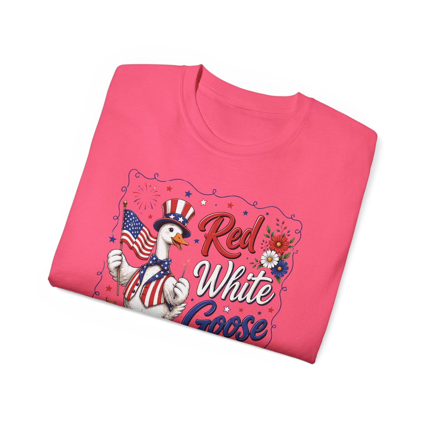 Patriotic "Red White Goose" Tee
