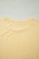 Yellow Eyelet Lace Patchwork Sleeve Short 2pcs Outfit