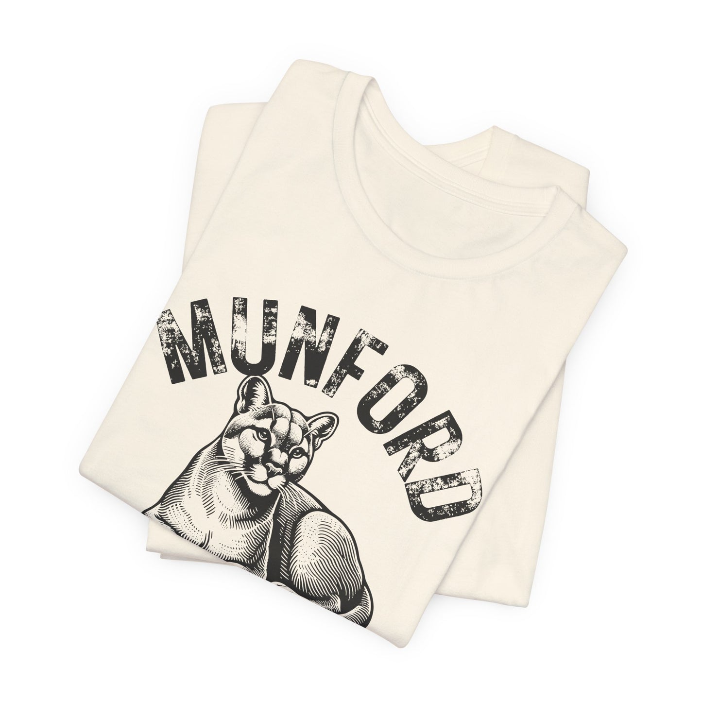 BELLA CANVAS - Munford Cougars T-Shirt — Vintage Cougar Mascot School Spirit Tee