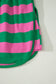Pink Stripe Dolman Tee Drawstring Skort Athletic 2pcs Set