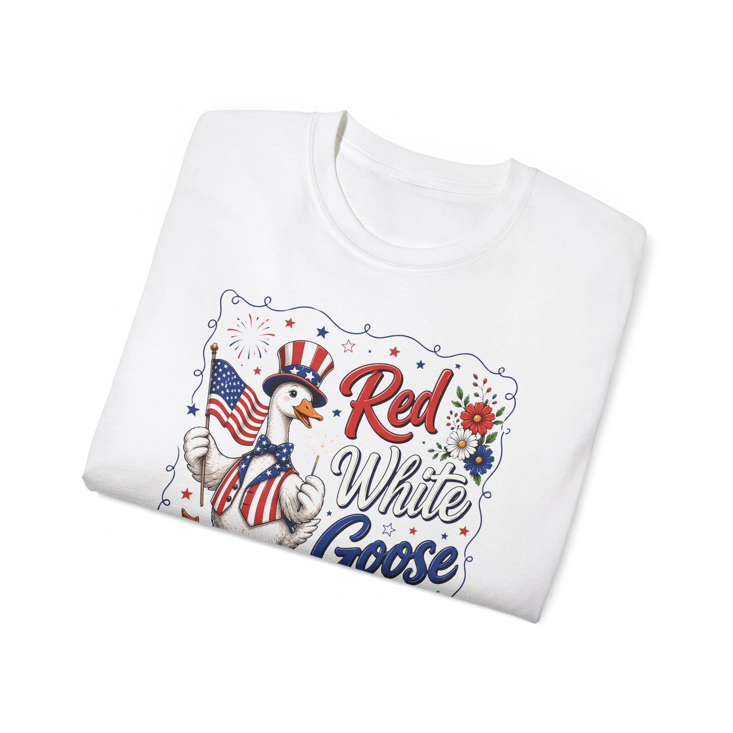 Patriotic "Red White Goose" Tee