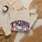 Twins Tipton County Baseball Crewneck Sweatshirt – Est. 2028 Vintage Mascot