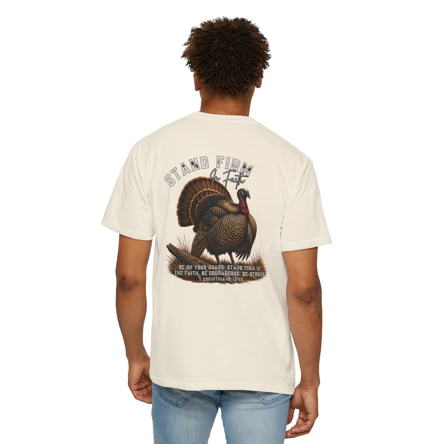 COMFORT COLORS - Stand Firm Turkey T-Shirt – Patriotic Thanksgiving Graphic Tee