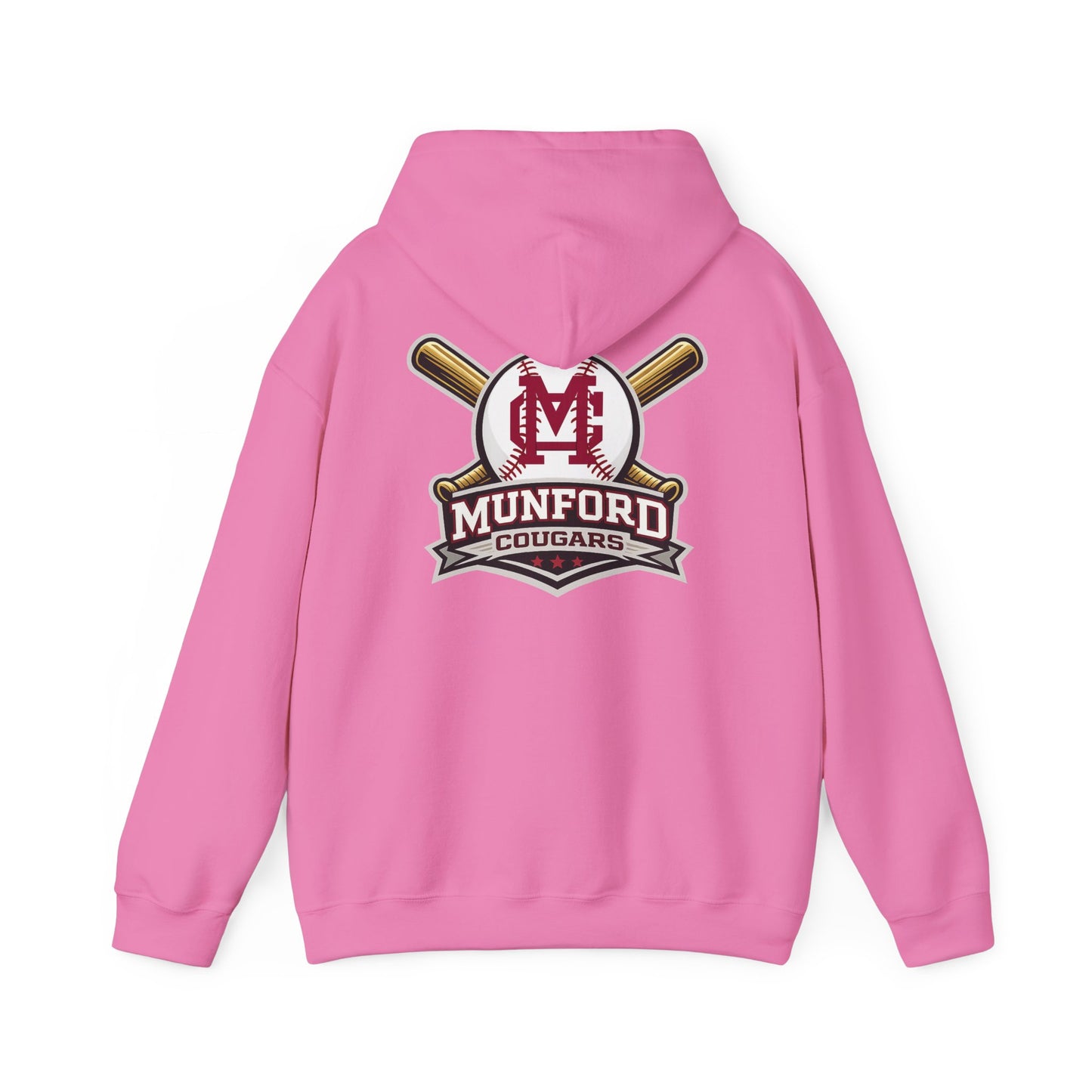 Munford Cougars Baseball Adult Hoodie | Munford M Logo Sweatshirt