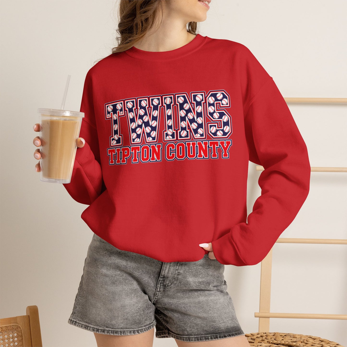 GILDAN - Twins Tipton County Crewneck Sweatshirt — Retro Collegiate Sports Pullover