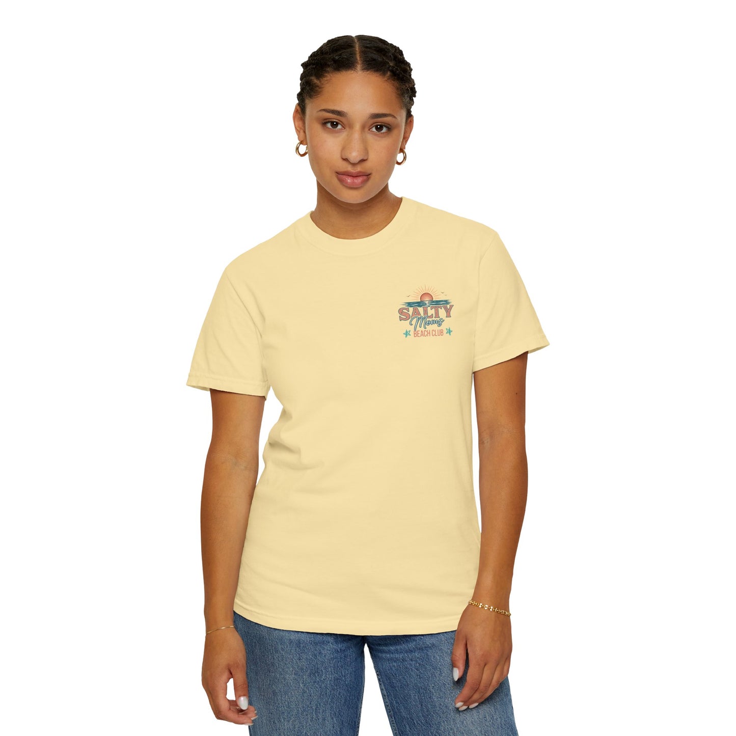 COMFORT COLORS - Salty Vibes Beach Club T-Shirt — 'Salty Memory' Coastal Graphic Tee